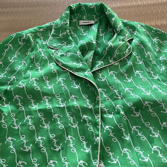 Sandro Green Linen Beach Set - Picture 2 of 6